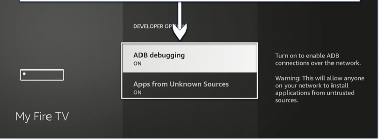 Screenshot showing how to enable apps from unknown sources