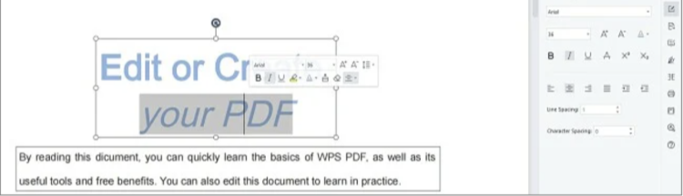Complete editing control over the PDF file