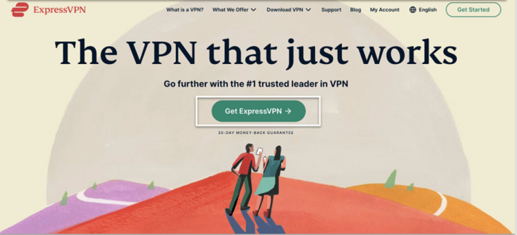 Screenshot of the ExpressVPN official pageInstall the software by following the on-screen instructions