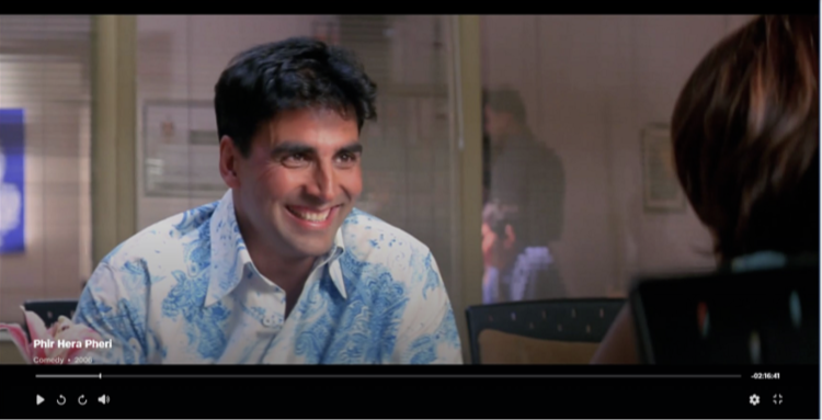 Screenshot of streaming Phir Hera Pheri on JioCinema