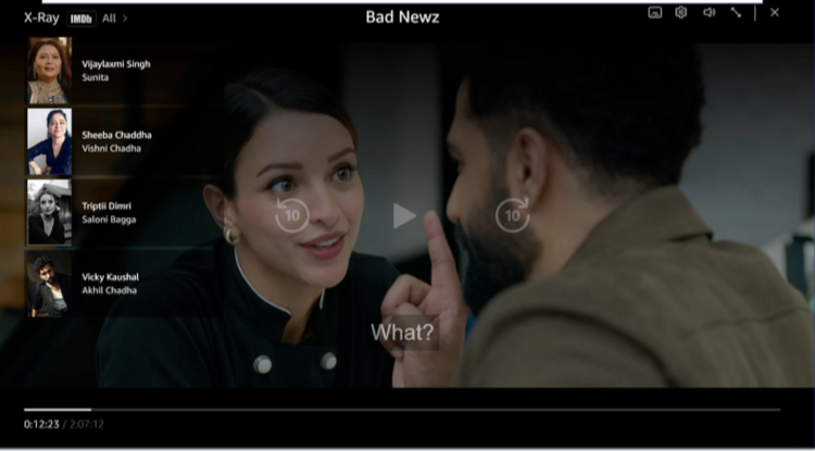 Screenshot of streaming Bad Newz on Amazon Prime Video